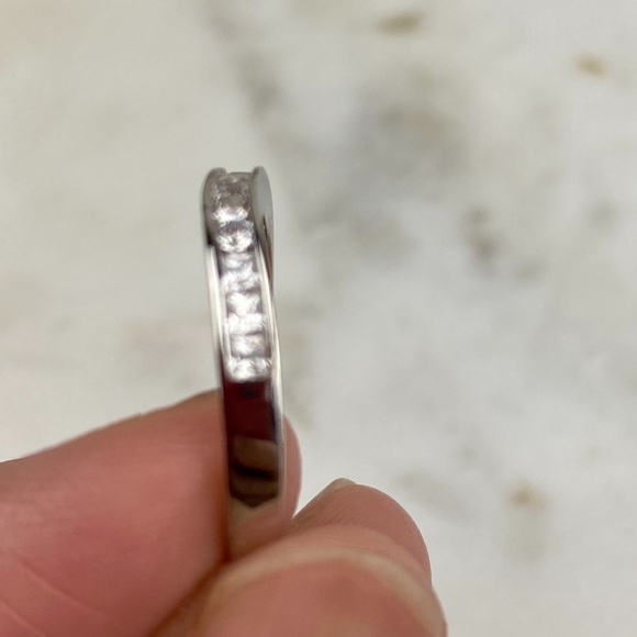 Sterling Silver & Cubic Zirconia Band - Picture 4 of 6